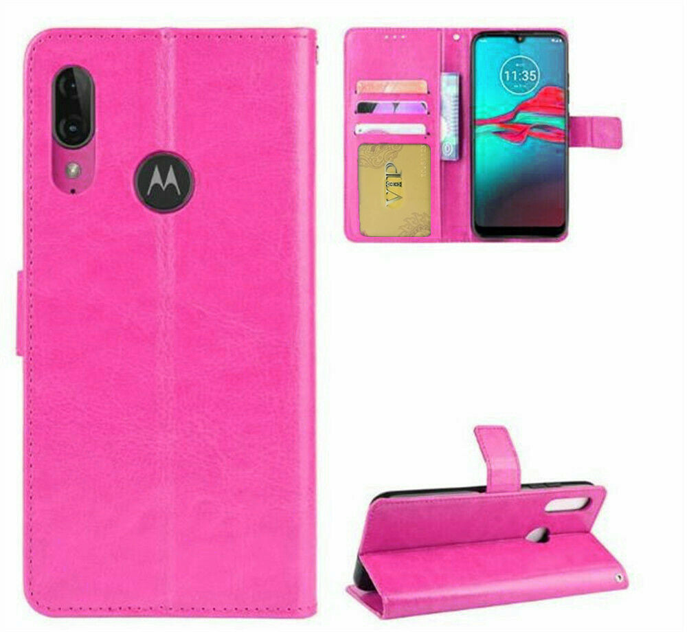 Leather Folio Wallet Case for Motorola Moto E6 Leather Folio Wallet Case for Motorola Moto E6